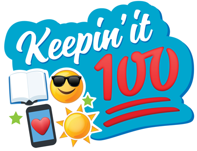 Summer Reading Program - Keepin' It 100 - logo